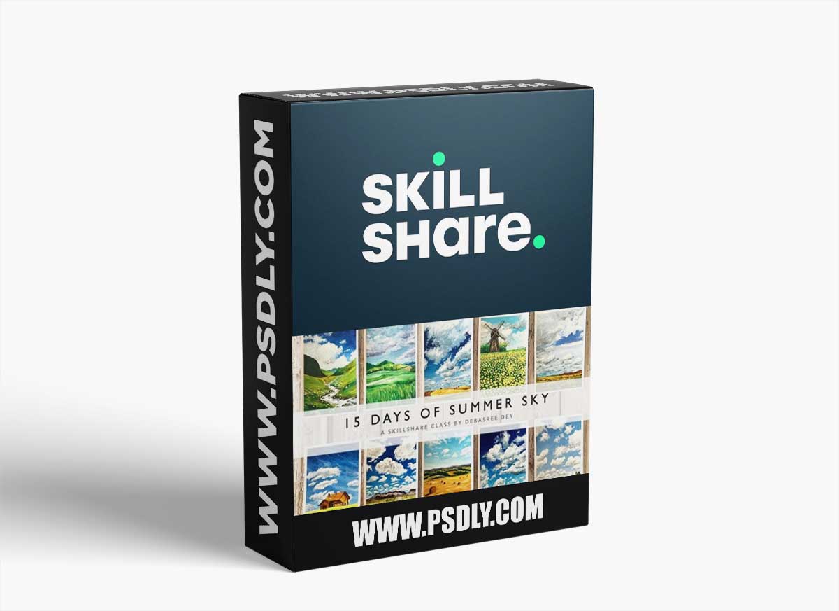 15 Days of Summer Sky Landscapes - Acrylic Paintings for Beginners