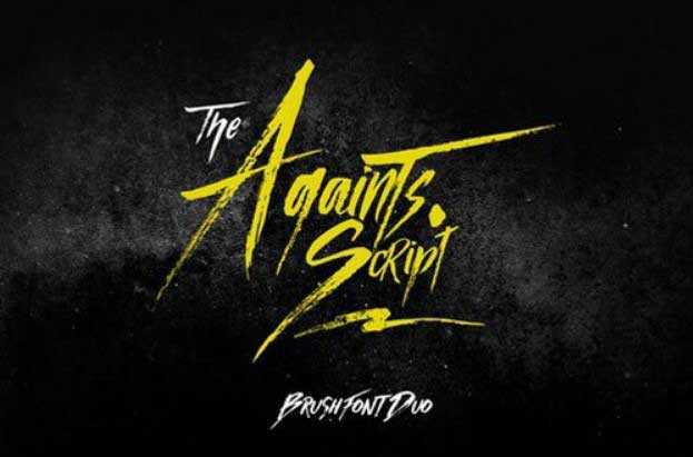Againts Script Font Duo