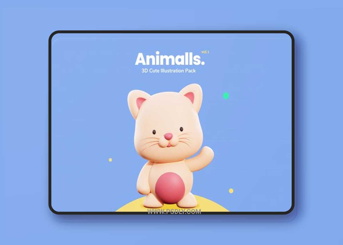 Animalls - 3D Cute Illustration Pack 3D Model