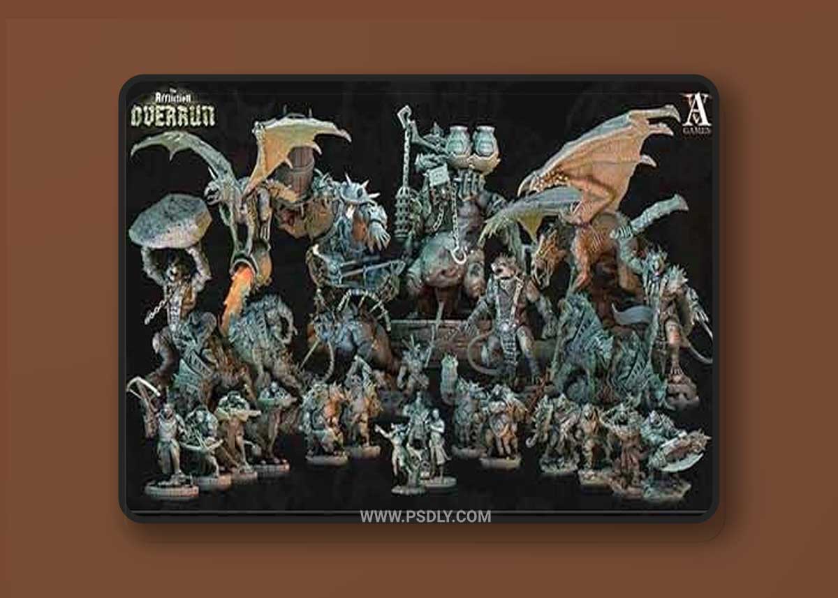 Archvillain Games – The Affliction: Overrun March 2022 3D Printable