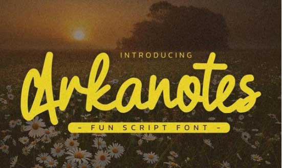Arkanotes - Fun Script Font