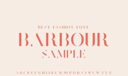 Barbour Sample Font