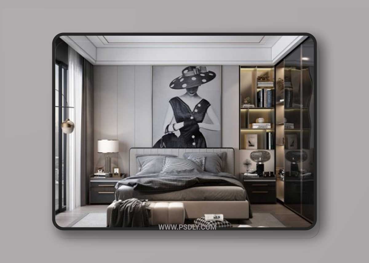 Bedroom Interior 02 By Huy Hieu Lee 3D Model