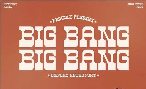 Big Bang Display Retro Font