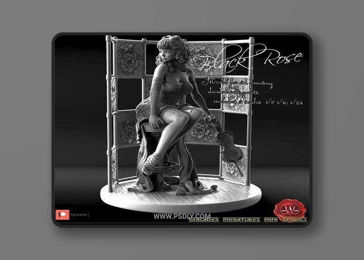 Black Rose 3D Printable