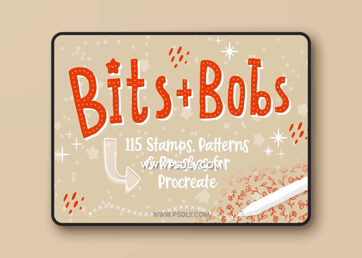 CreativeMarket - Bits + Bobs - Procreate Deco Brushes 5718982