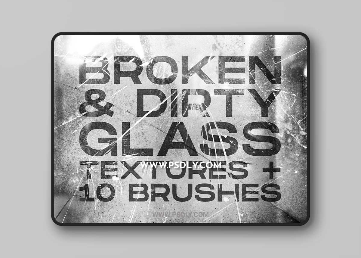 CreativeMarket - Broken and Dirty Glass + brushes 6160875