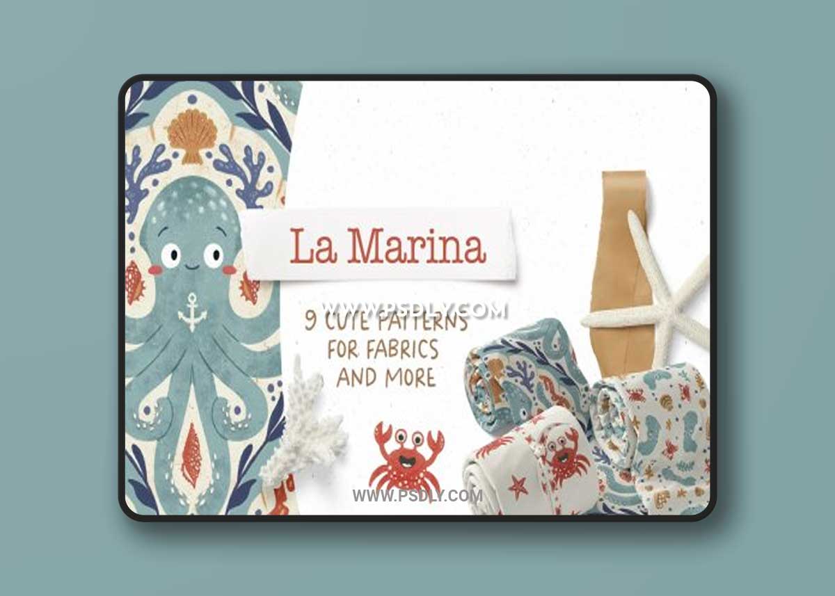 CreativeMarket - La Marina - Pattern Set 7092671