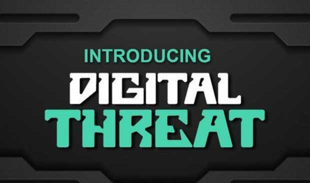 Digital Threat Robotic Display Font