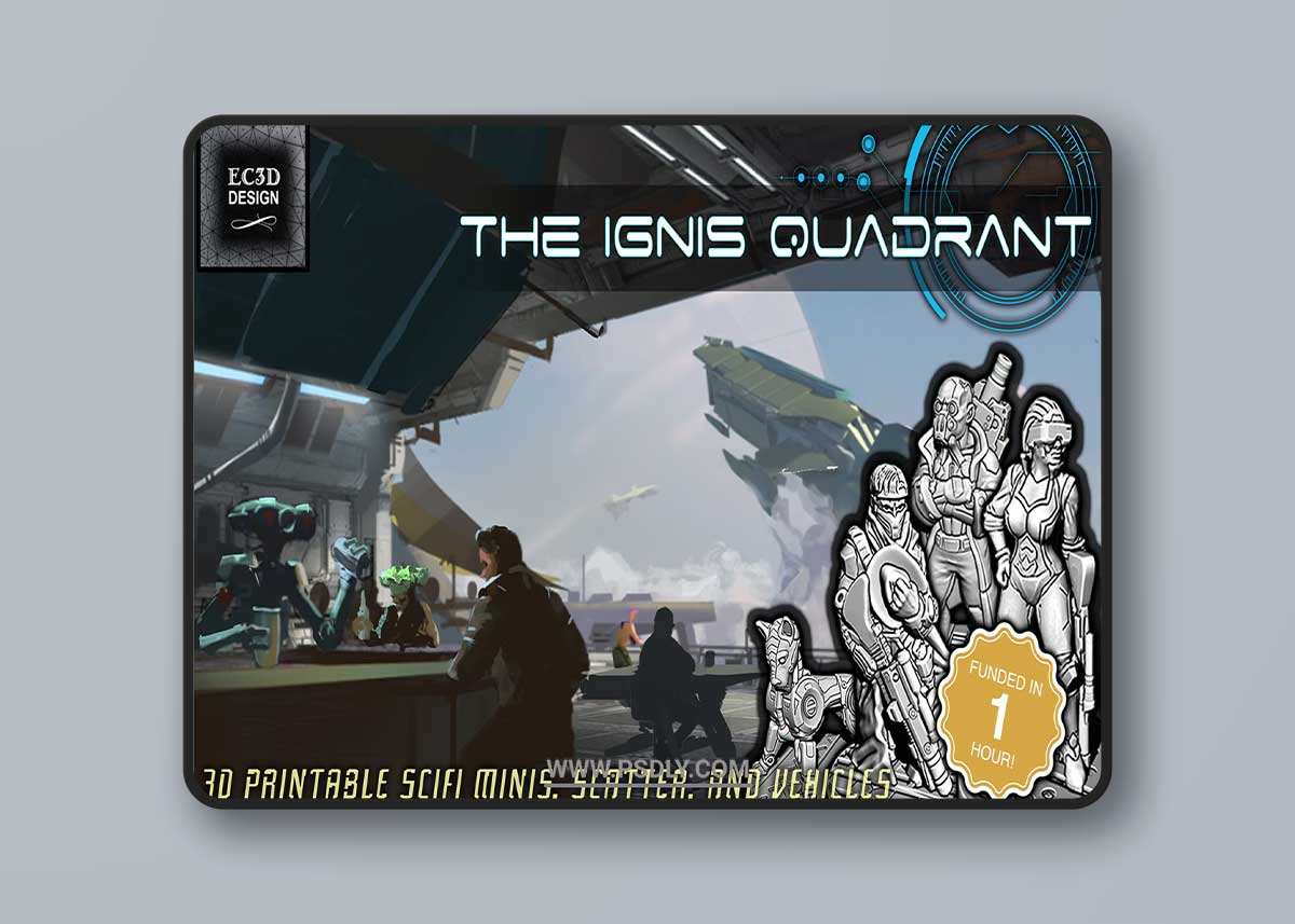 EC3D Designs - Ignis Quadrant 3D Printable