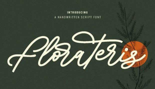 Florateris Cursive Script Font