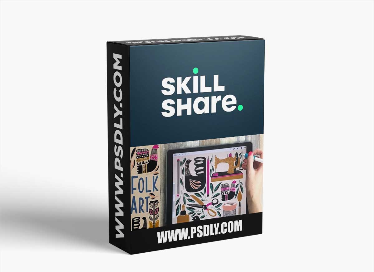 Folk Illustrations on Your iPad in Procreate + Free Paper Texture & Folk Art Brushes for Procreate