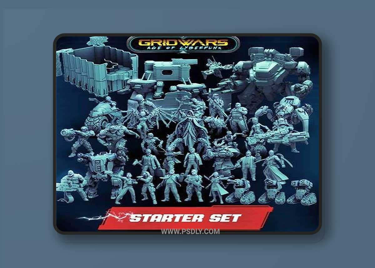 Gridwars Age of Cyberpunk 3D Printable 3D Model