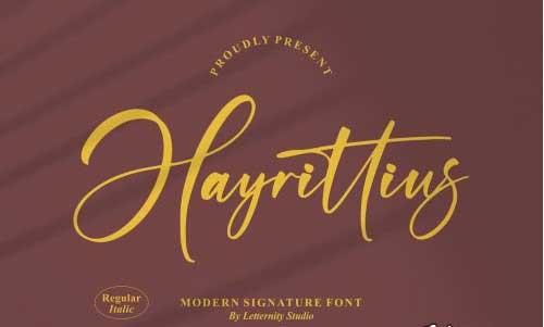 Hayrittius Signature Font