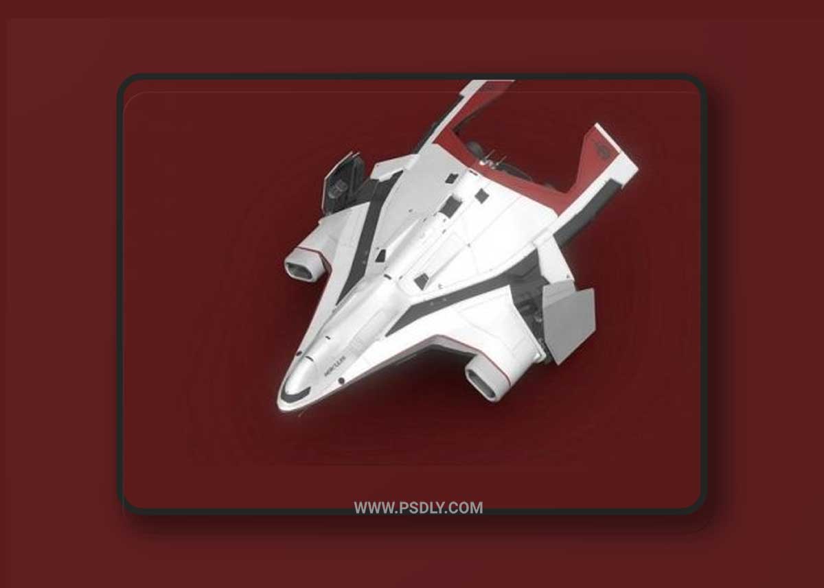 Hercules Spaceship 3D Model