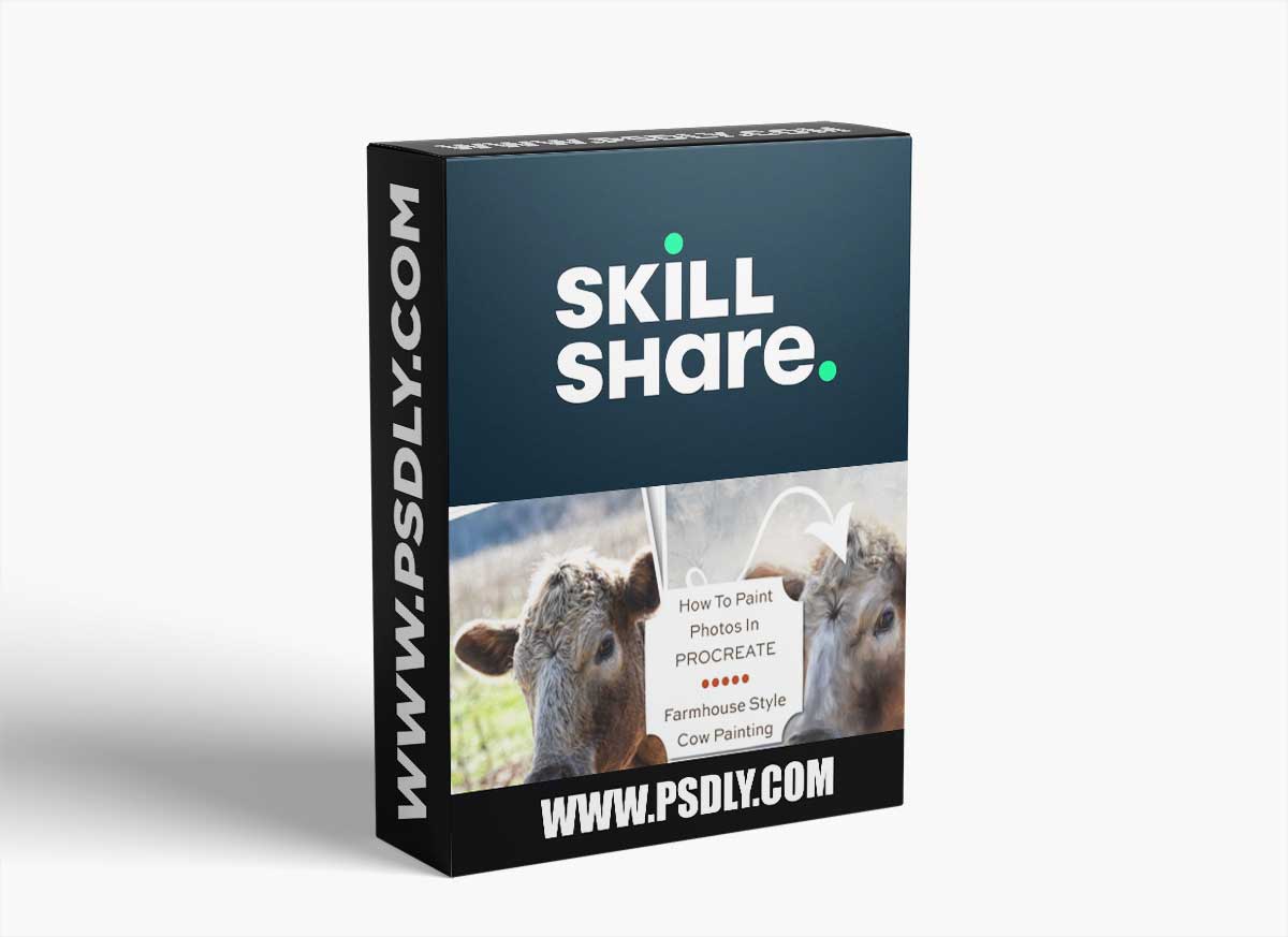 How To Paint Photos In Procreate: Farmhouse Style Cow Painting