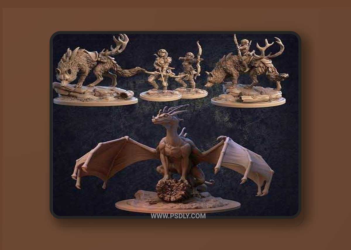 Indigo Fae and Trapper Pack 3D Printable