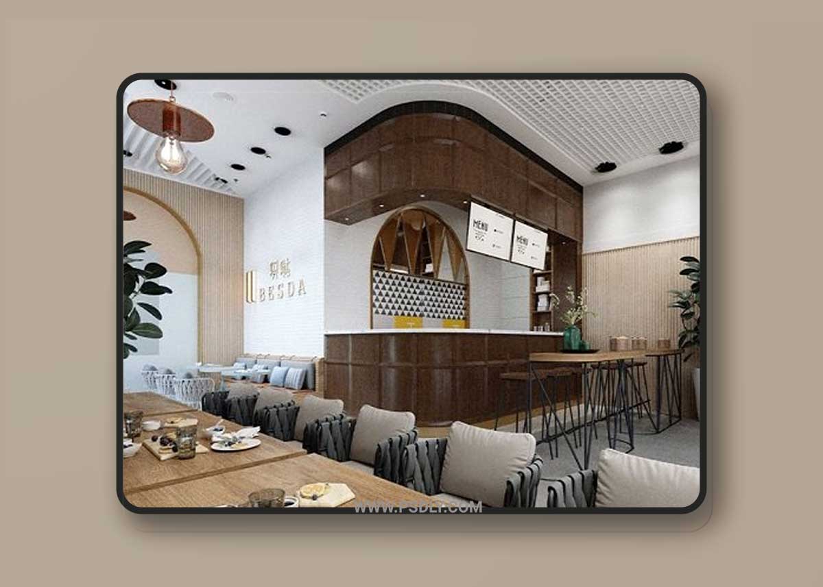 Interior Restaurant Scene By ThanhPhuong