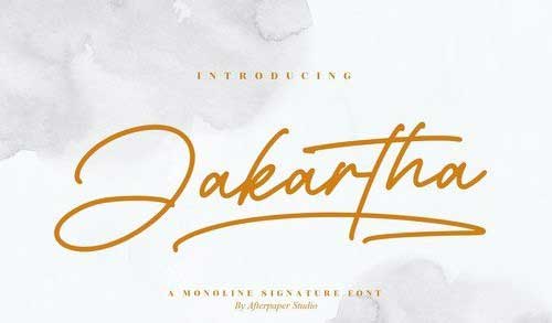 Jakartha Monoline Signature Font