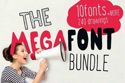 MEGAFONT - Font & Graphics bundle