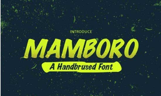 Mamboro - Handbrushed Typeface