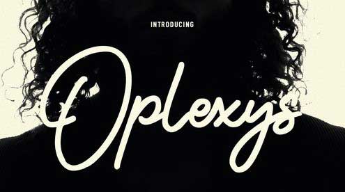 Oplexys Monoline Signature Script Font
