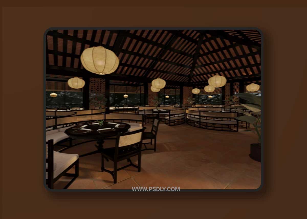 Restaurant Interior By Nhat Minh 3D Model