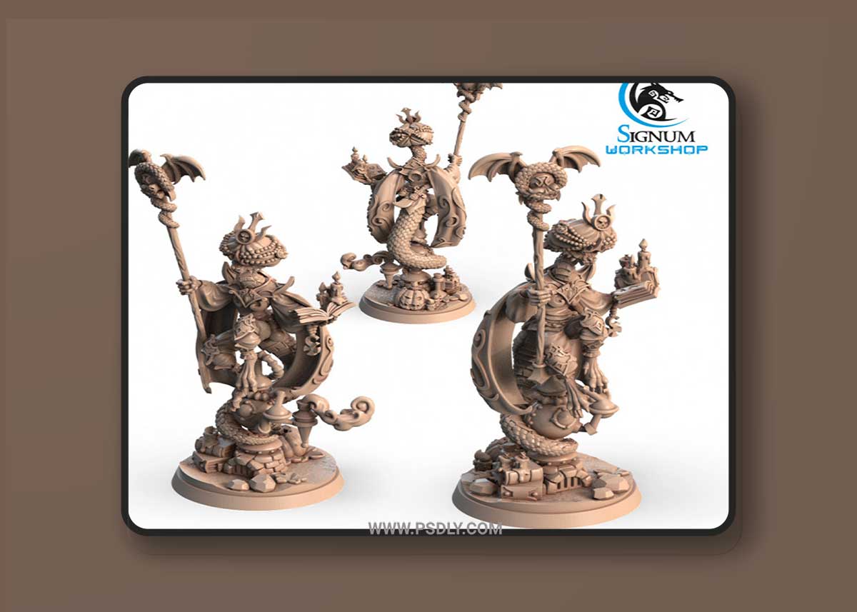 Sadaresh, the Great Ophidian Sorcerer 3D Model