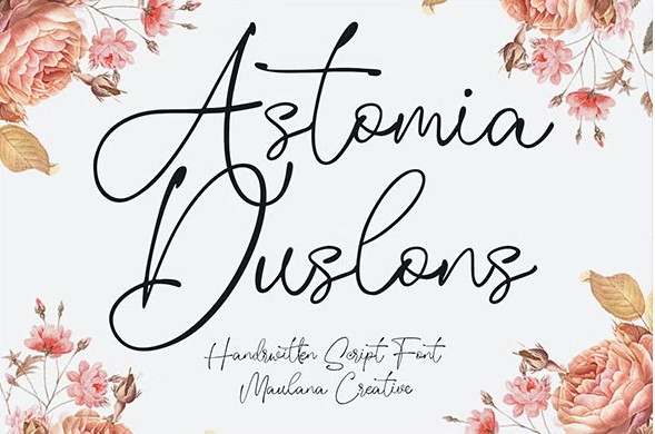 Astomia Duslons - Handwritten Script Font