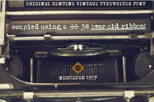 Mercedes1937 - Old Typewriter Font