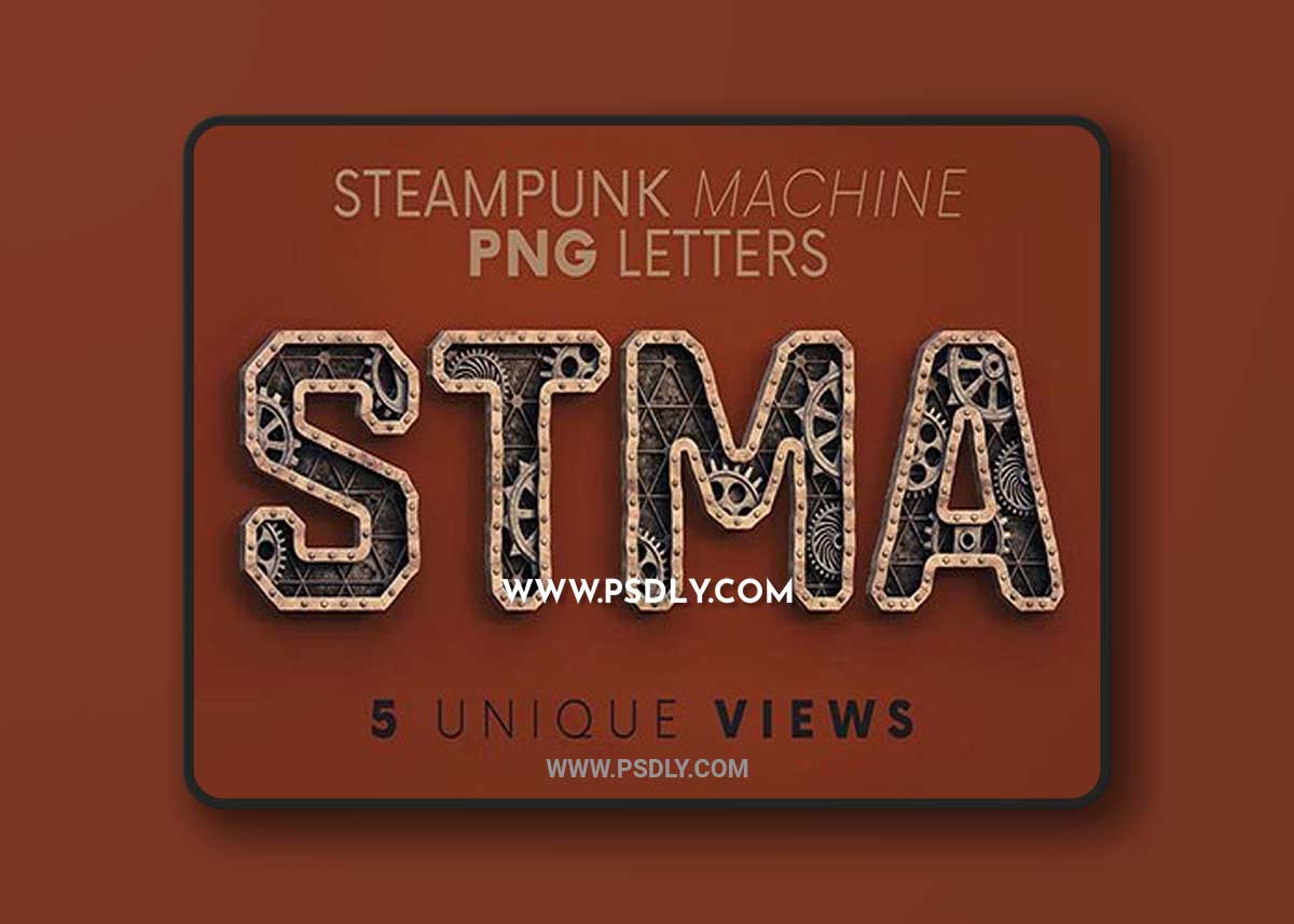 Steampunk Machine - 3D Lettering