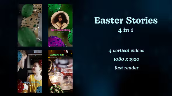 Videohive Easter Stories - 4 In 1 37206062