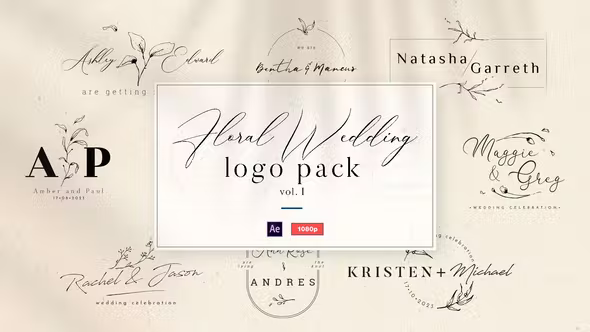 Videohive Floral Wedding Logo Vol. 1 37225784