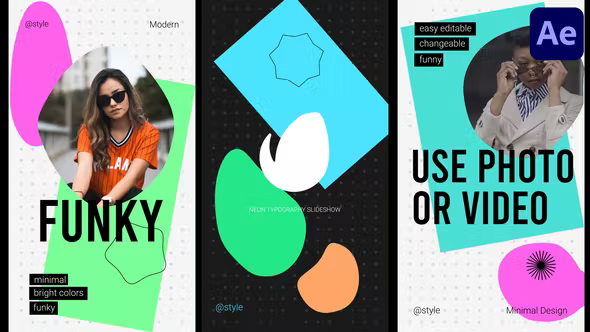 Videohive Neon Social Media Slideshow for After Effects 37321203