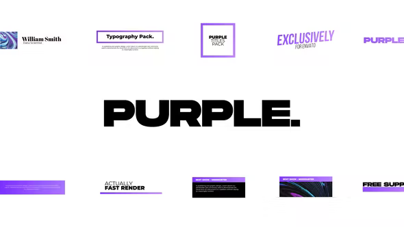 Videohive Purple. - Titles Pack 37189465