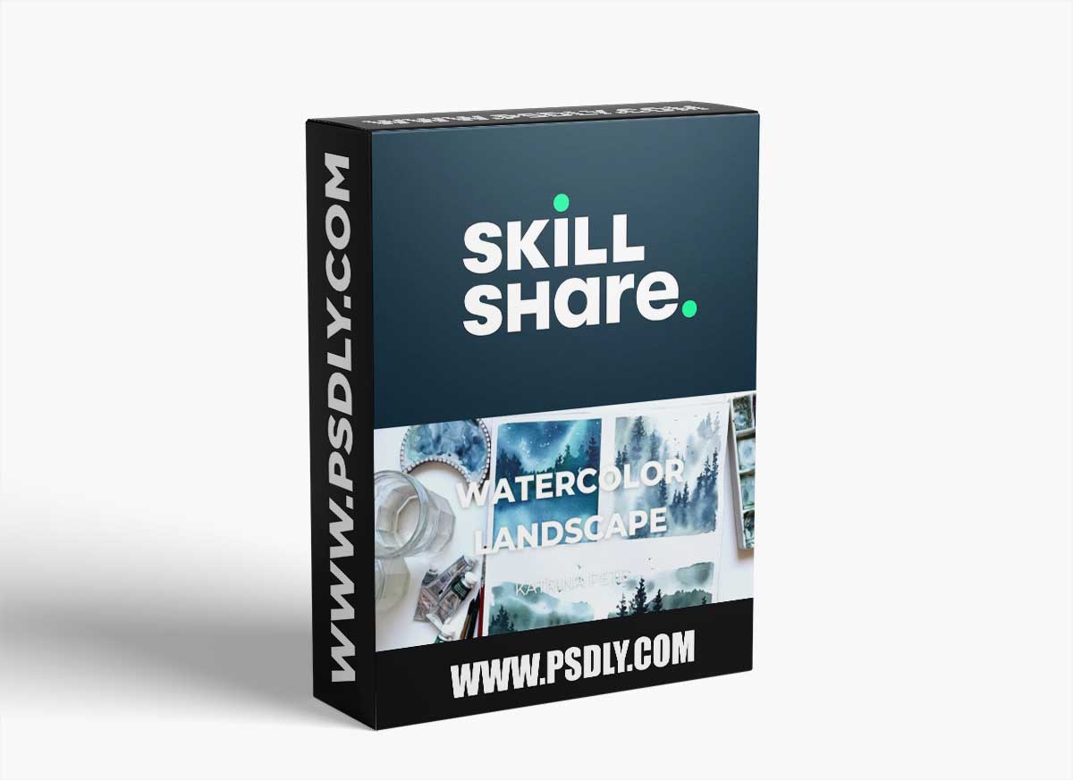 Watercolor Forest Landscape Painting: Learn how to paint watercolor trees in mist and birds