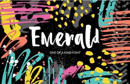 Emerald - playful brush font