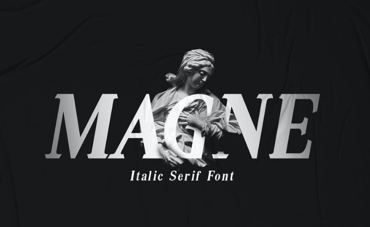 Magne Italic - Bold Serif Font