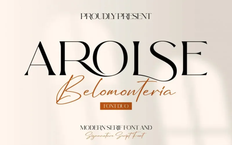 Arolse Belomonteria Duo Font Serif & Signature