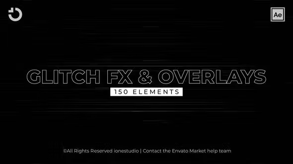 Videohive 150+ Glitch FX&Overlays 37061345