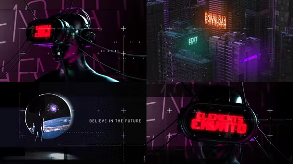Videohive Metaverse Cyberpunk Intro 37247908