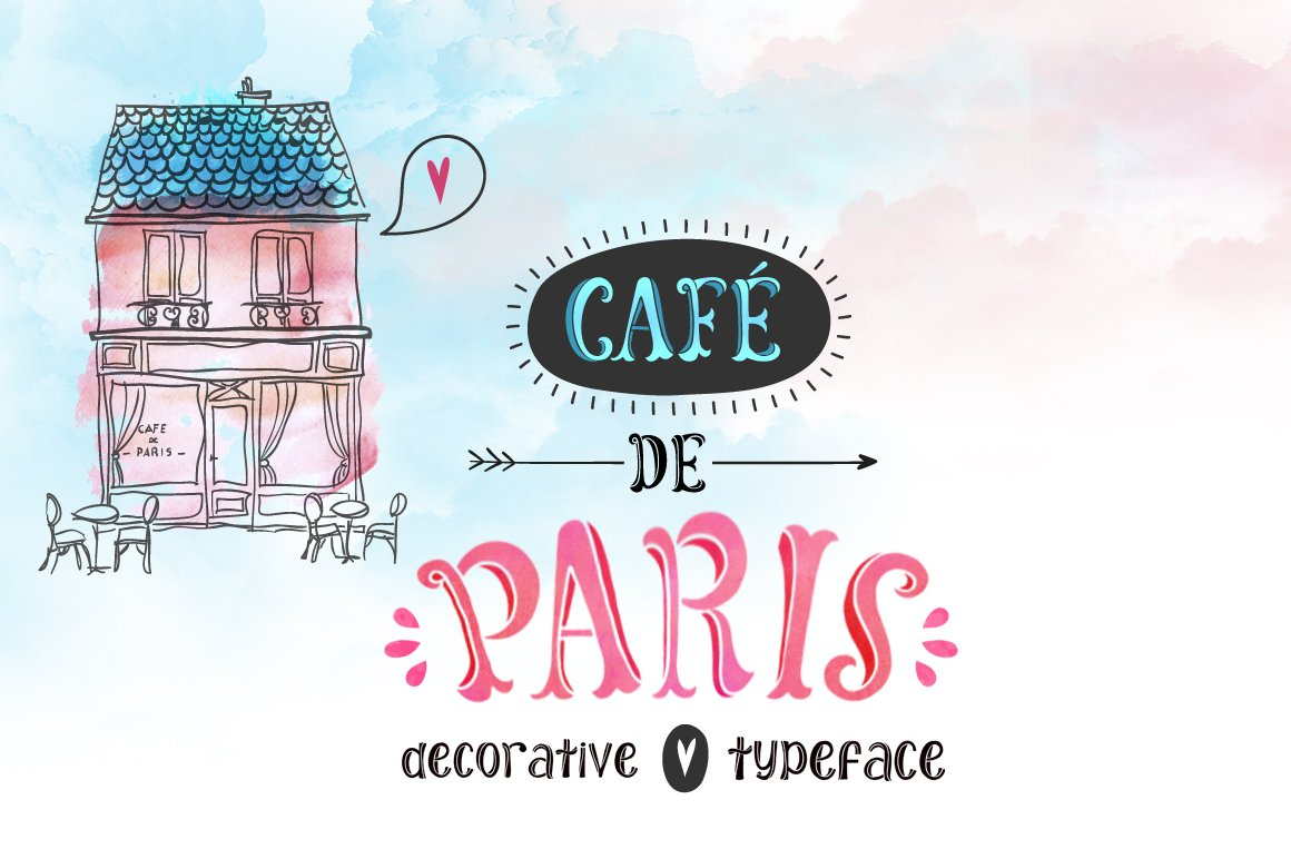 Cafe de Paris, Typeface with Bonus
