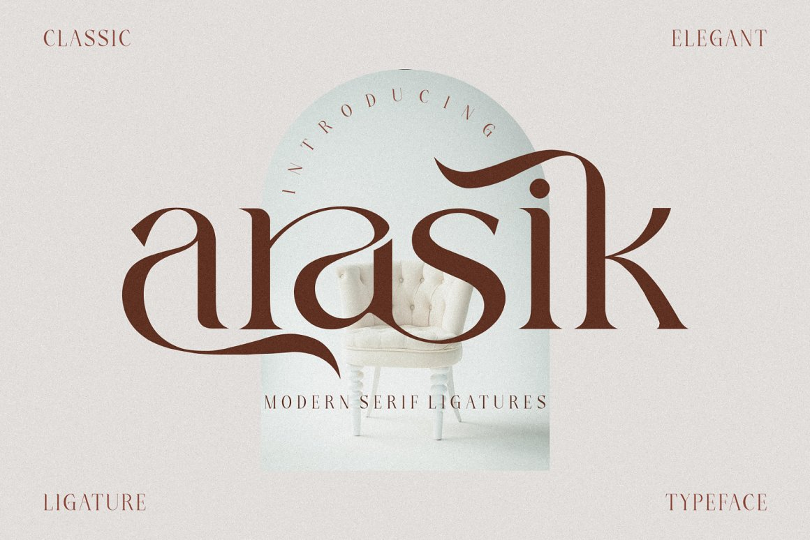 Arasik _ modern serif ligatures