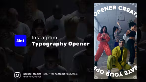Videohive Instagram Typography Opener 37315282