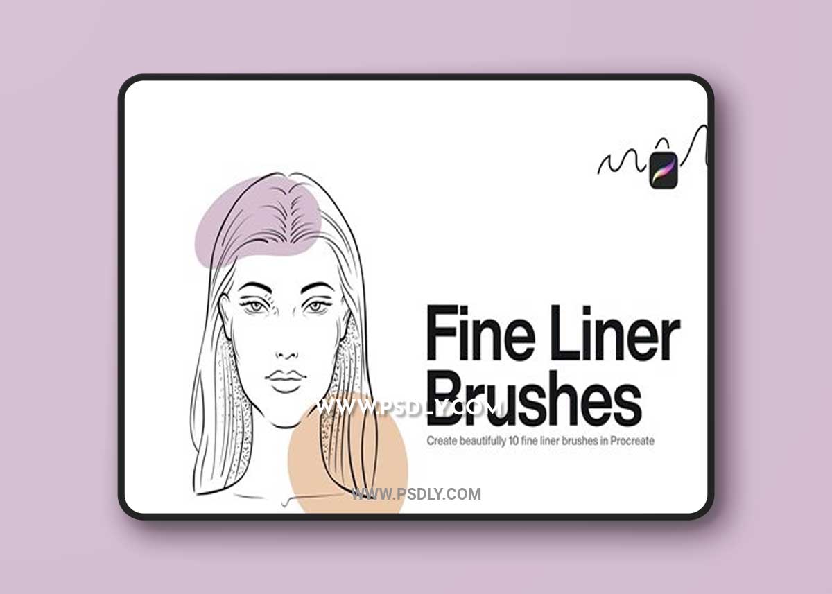 10 Fine Liner Brushes Procreate