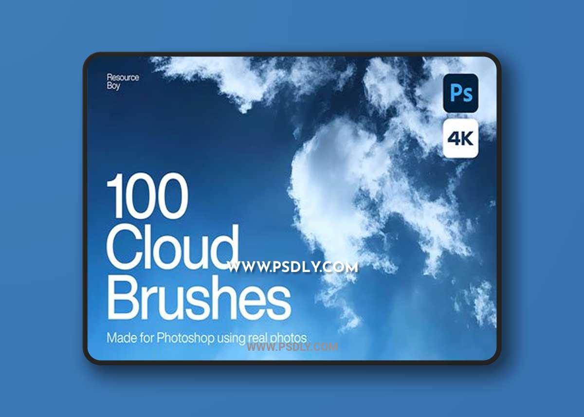 100 Cloud Brushes for Photoshop