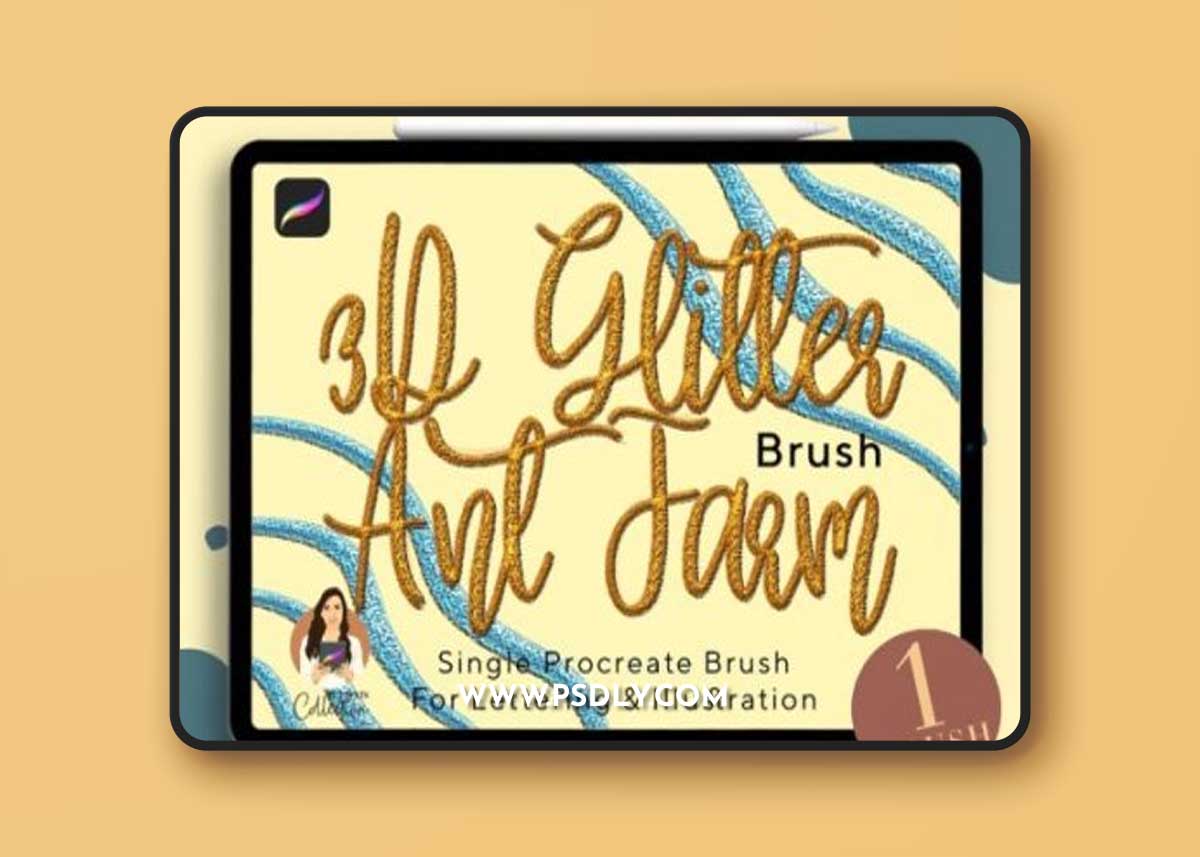 3D Glitter Ant Farm Procreate Brush