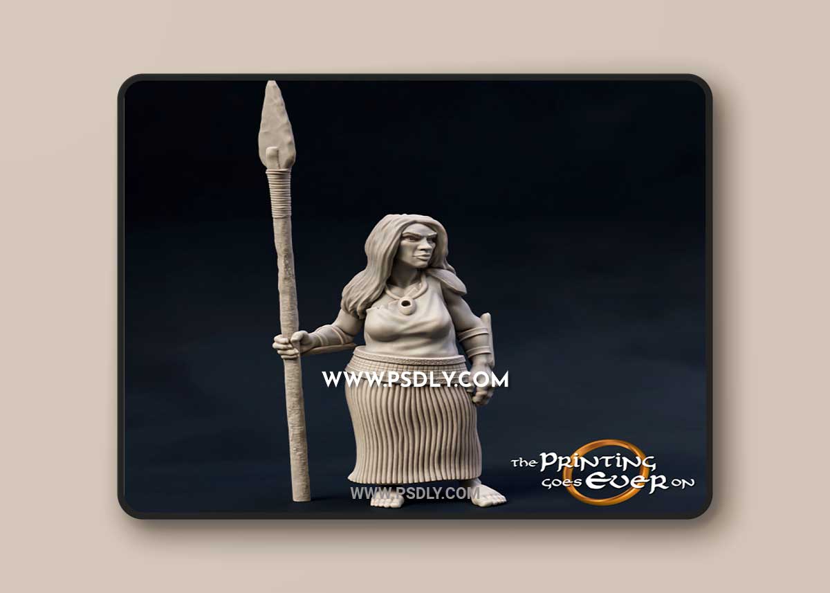 3D Print Model Woodwose Spearman Version C
