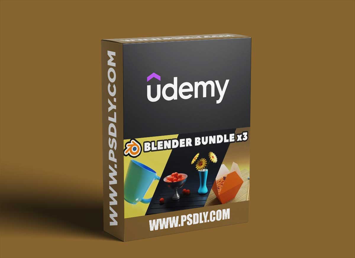 [3xBUNDLE] Best Blender 3D modeling practice for beginners