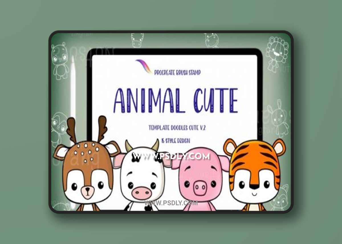 Animal Cute Template Brush Stamp Design